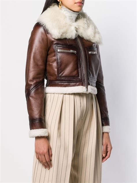 givenchy cropped shearling jacket|net a porter Givenchy jacket.